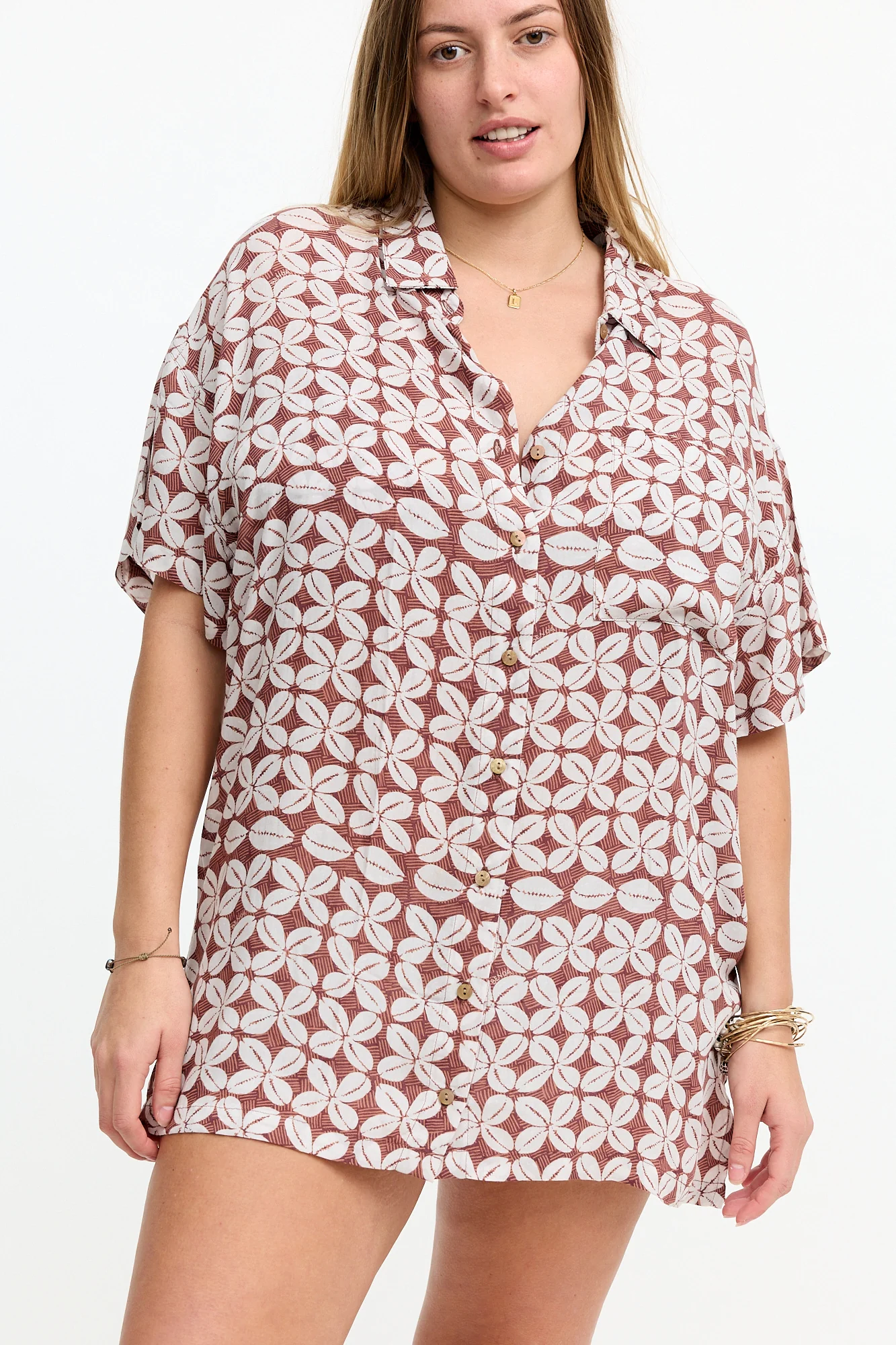 Aloha Shirt Dress - Cowrie Basket - Image 6